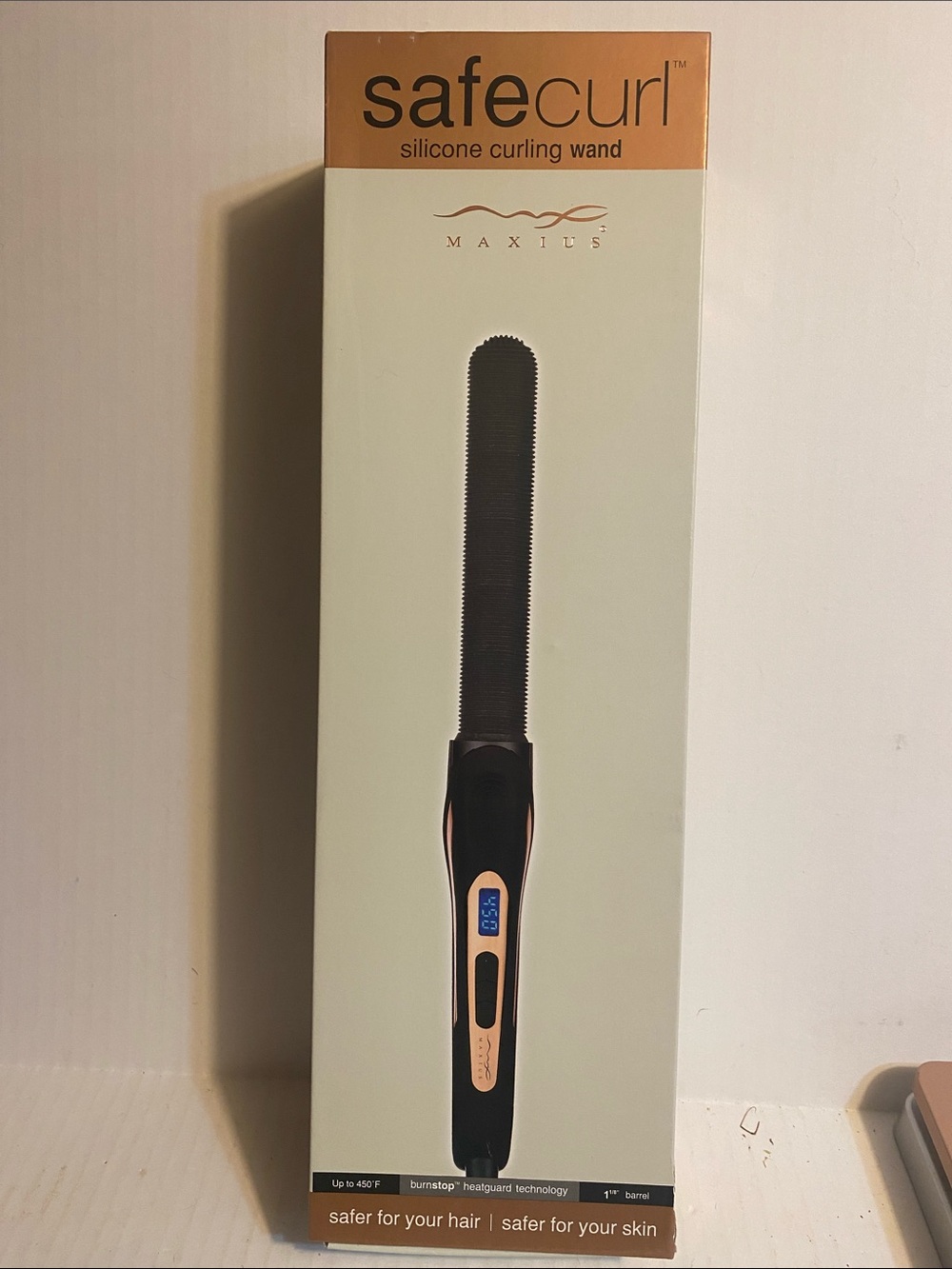 SafeCurl Silicone Curling Wand - Black & Rose Gold